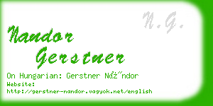 nandor gerstner business card